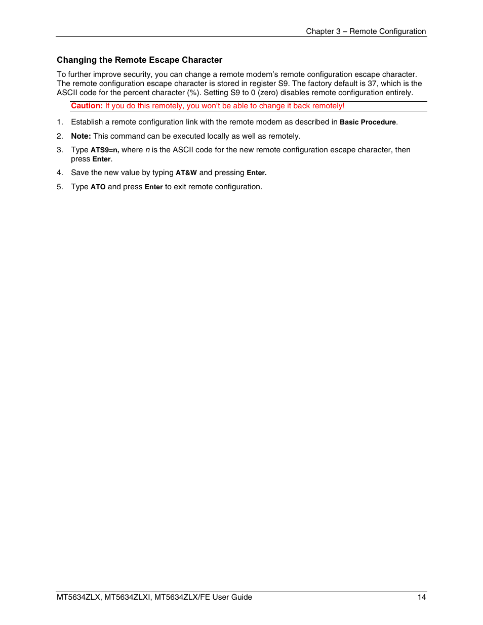 Multi-Tech Systems MT5634ZLXFE User Manual | Page 14 / 43