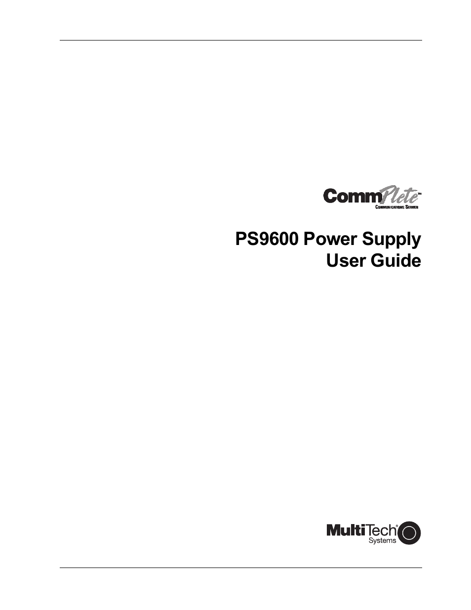 Multi-Tech Systems PS9600 User Manual | 21 pages