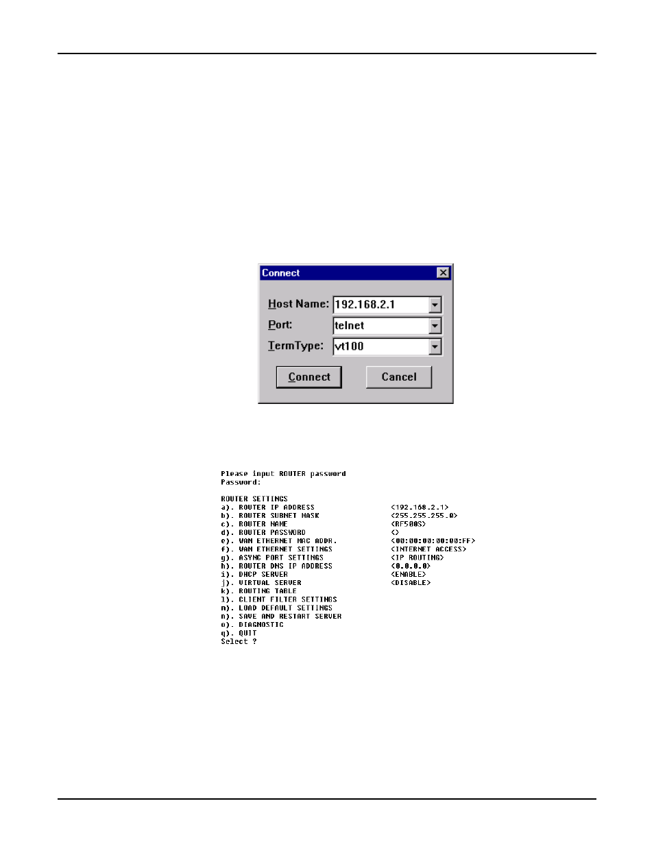 Using telnet to configure your routefinder | Multi-Tech Systems RF500S User Manual | Page 32 / 134