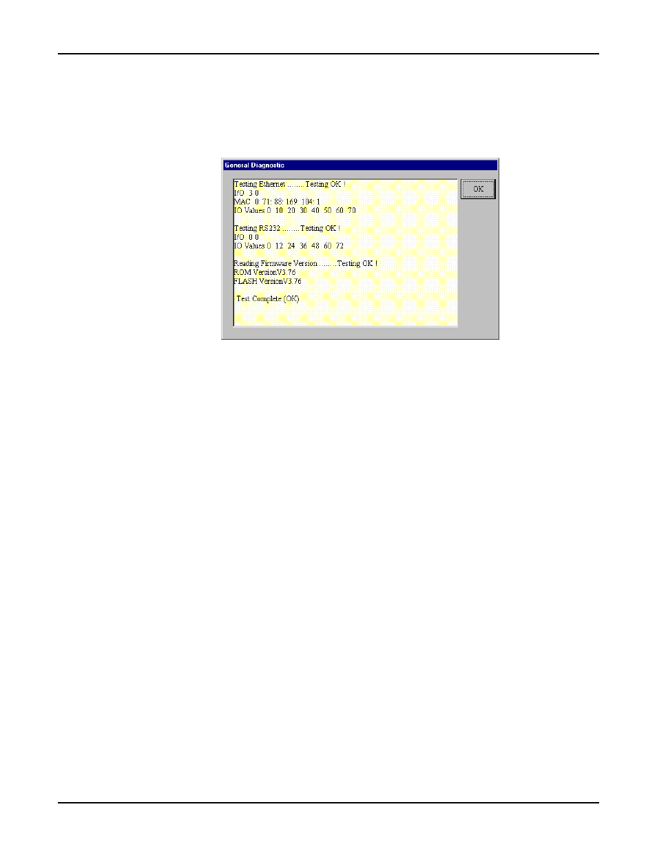 General diagnostic | Multi-Tech Systems RF500S User Manual | Page 66 / 134