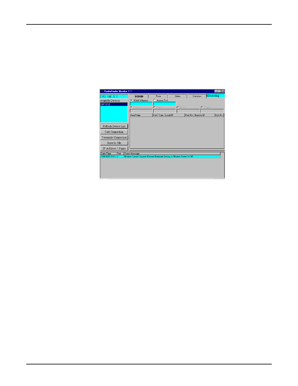 Routefinder monitor, Running routefinder monitor | Multi-Tech Systems RF500S User Manual | Page 68 / 134