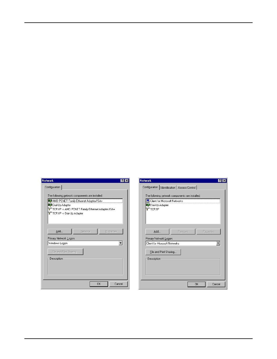 Setting up remote access clients, Accessing a windows nt server | Multi-Tech Systems RF500S User Manual | Page 81 / 134