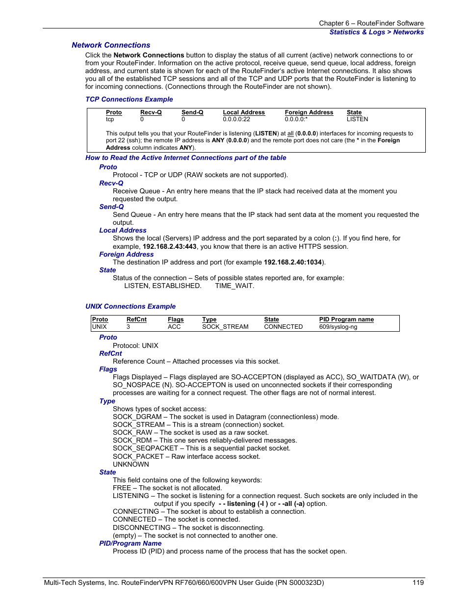 Multi-Tech Systems RF660 User Manual | Page 119 / 189