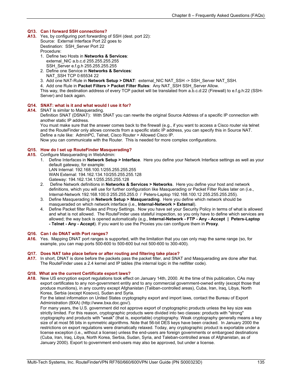 Multi-Tech Systems RF660 User Manual | Page 135 / 189