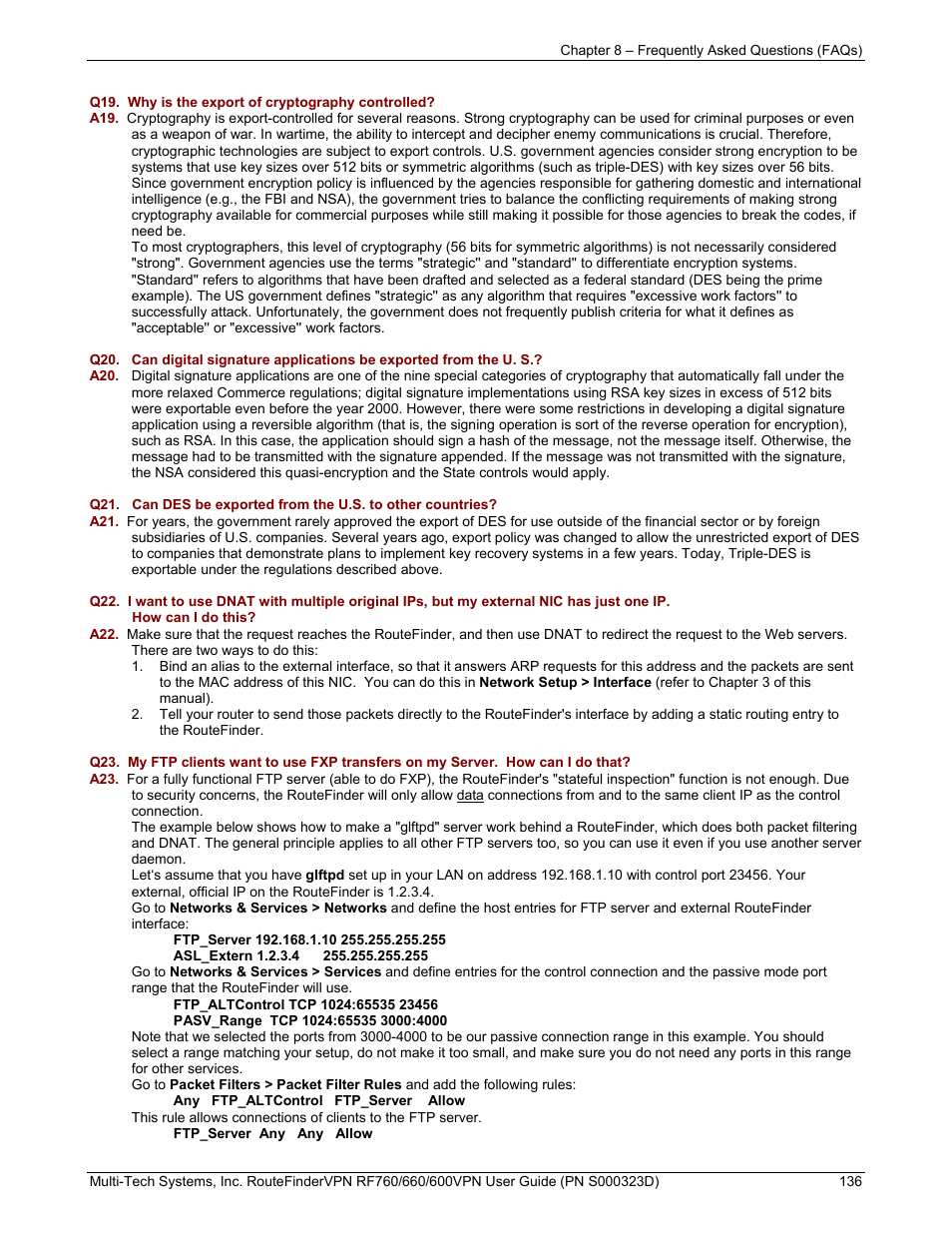 Multi-Tech Systems RF660 User Manual | Page 136 / 189