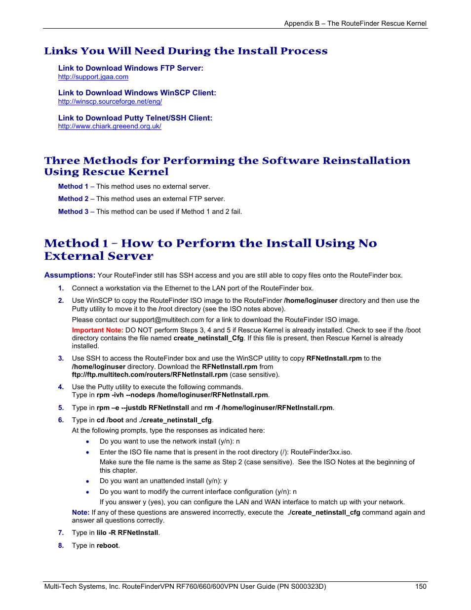 Links you will need during the install process | Multi-Tech Systems RF660 User Manual | Page 150 / 189