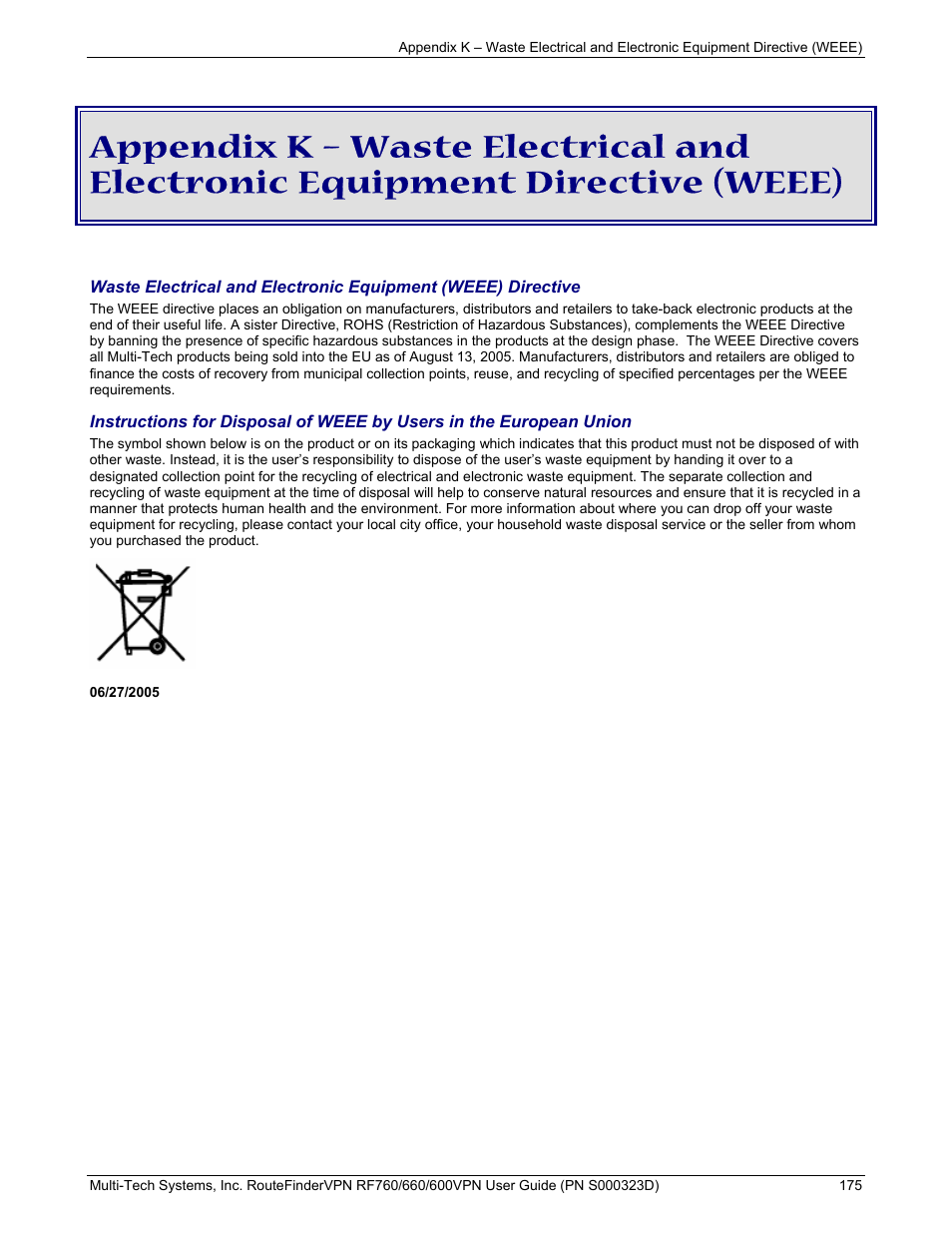Multi-Tech Systems RF660 User Manual | Page 175 / 189