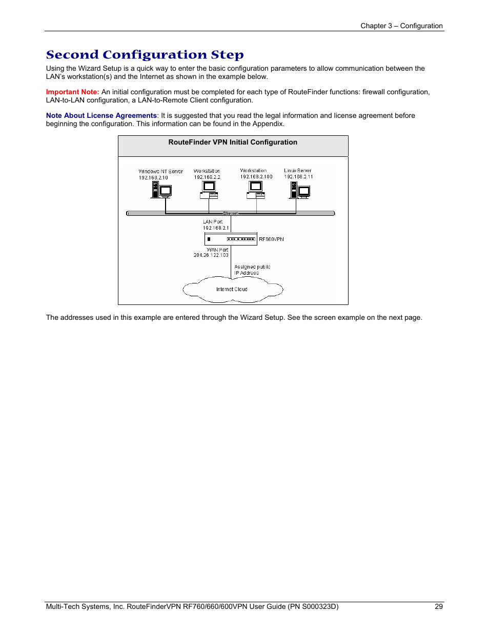 Second configuration step | Multi-Tech Systems RF660 User Manual | Page 29 / 189