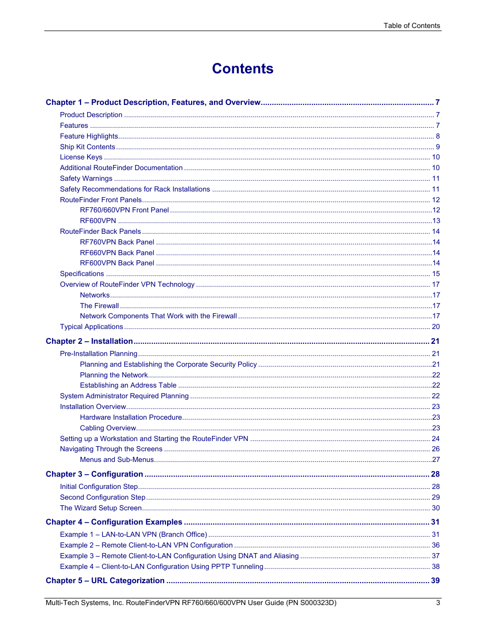 Multi-Tech Systems RF660 User Manual | Page 3 / 189