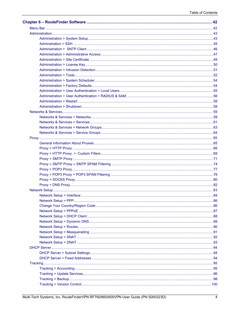 Multi-Tech Systems RF660 User Manual | Page 4 / 189
