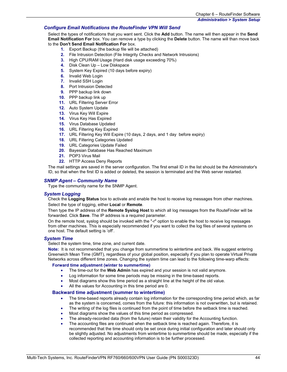 Multi-Tech Systems RF660 User Manual | Page 44 / 189