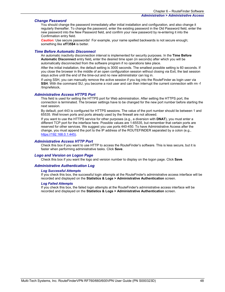 Multi-Tech Systems RF660 User Manual | Page 48 / 189
