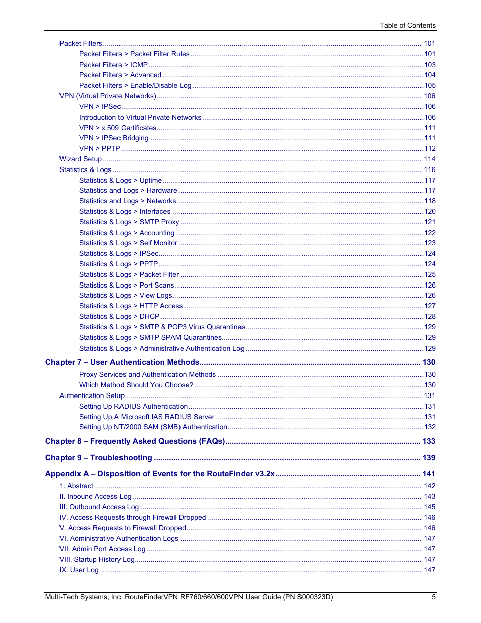 Multi-Tech Systems RF660 User Manual | Page 5 / 189