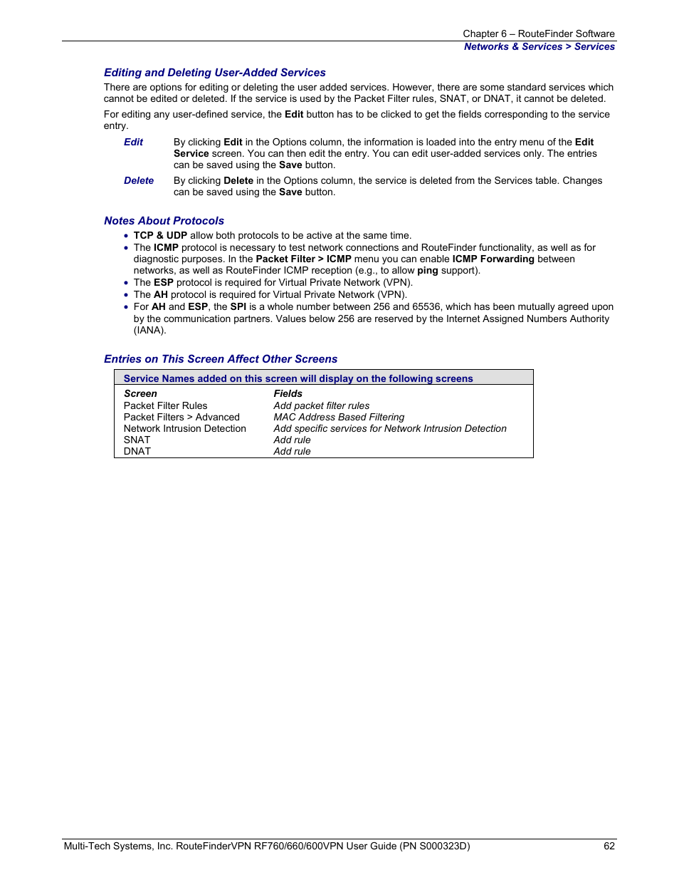 Multi-Tech Systems RF660 User Manual | Page 62 / 189
