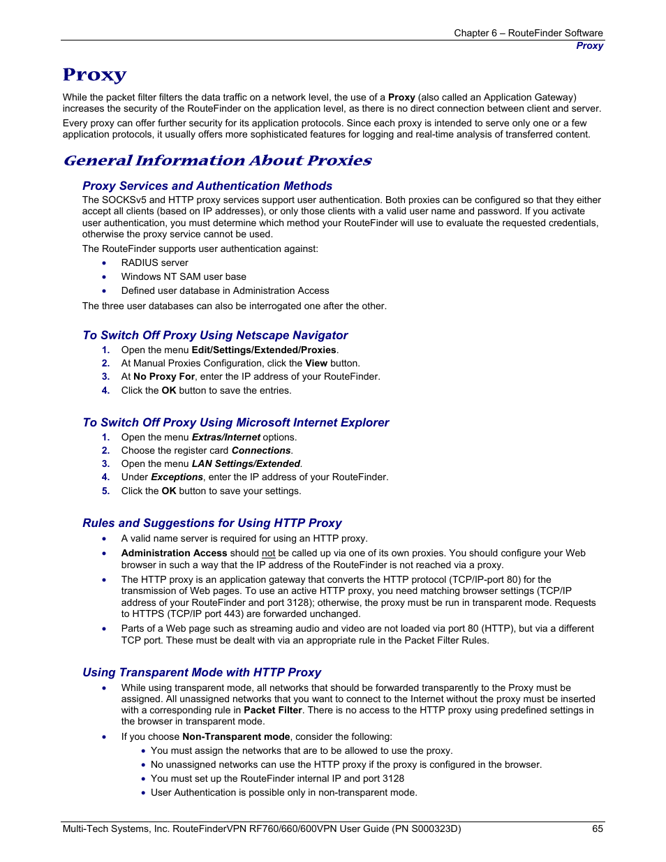 Proxy, General information about proxies | Multi-Tech Systems RF660 User Manual | Page 65 / 189