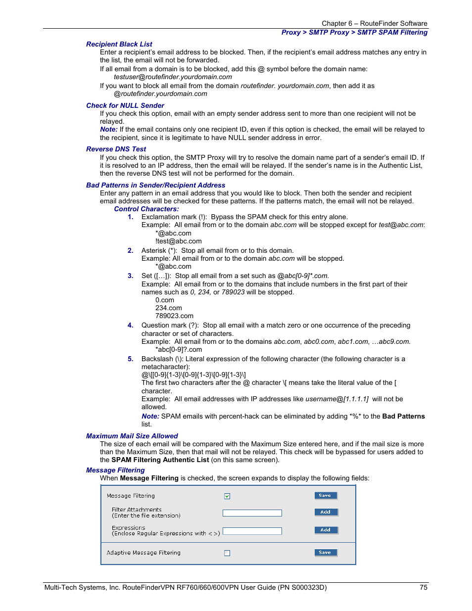 Multi-Tech Systems RF660 User Manual | Page 75 / 189