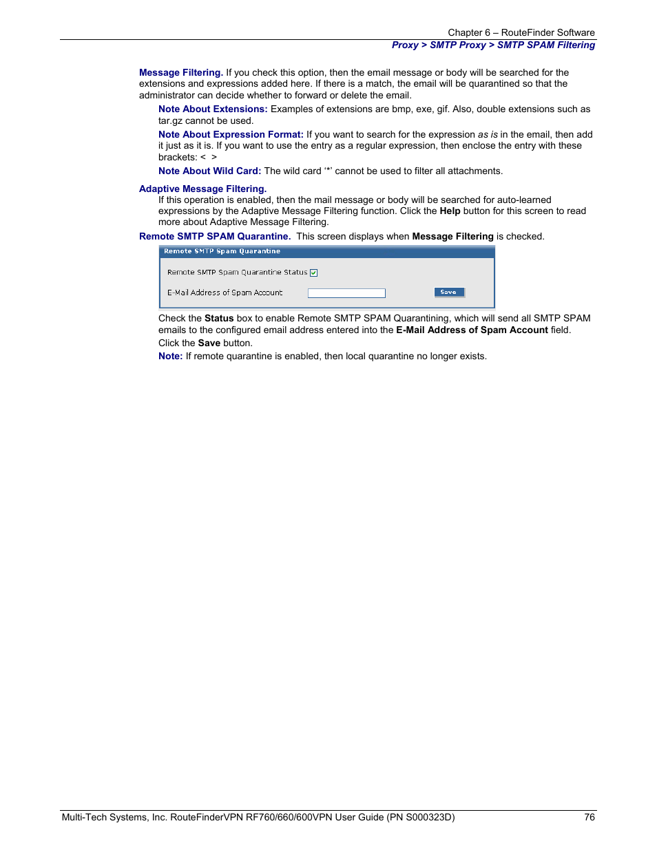 Multi-Tech Systems RF660 User Manual | Page 76 / 189