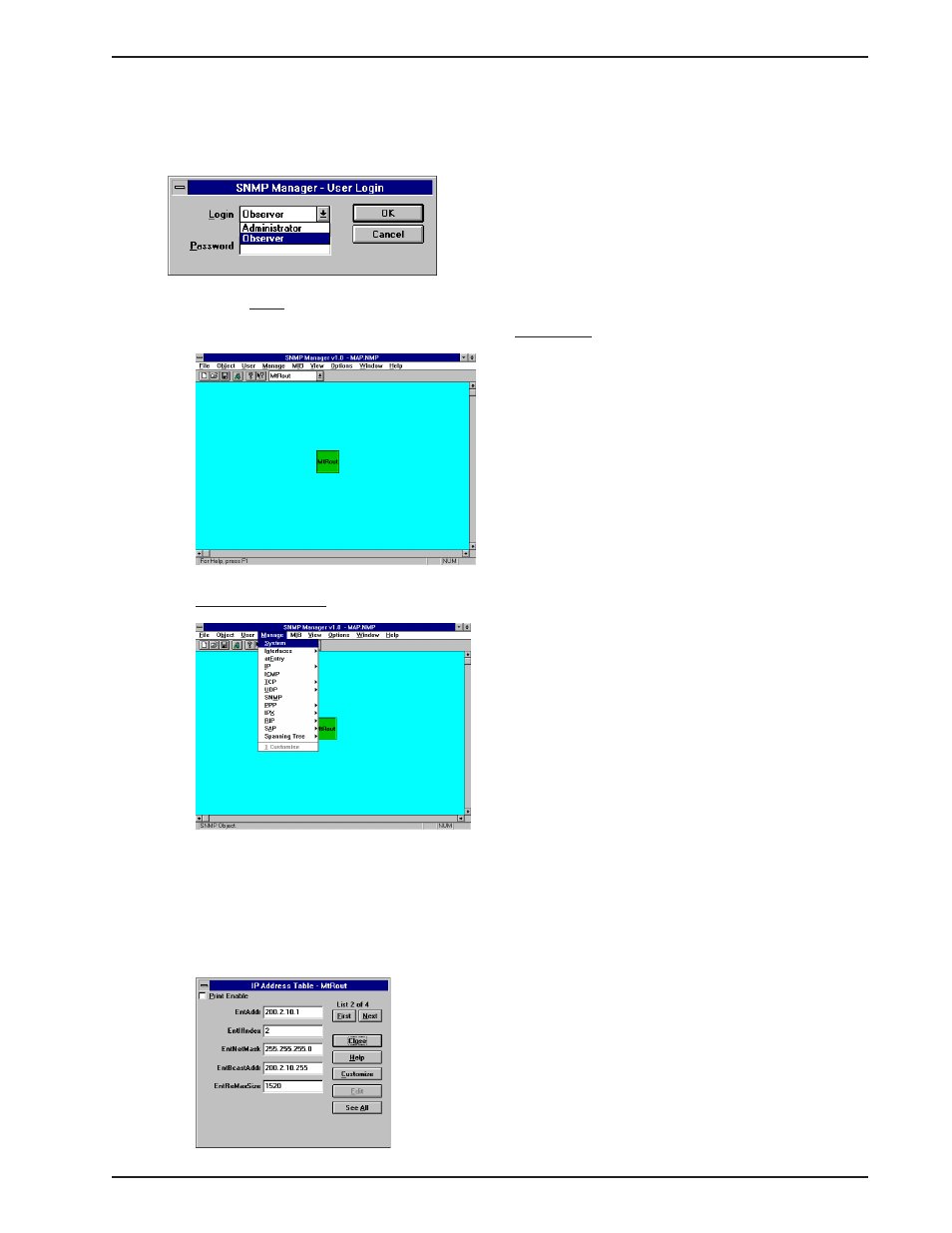 1 view snmp parameters, View, View snmp parameters | Multi-Tech Systems MTASR1-100 User Manual | Page 155 / 207