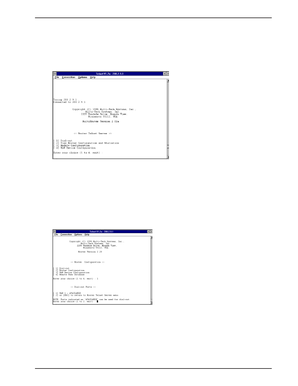 1 router configuration, Router configuration | Multi-Tech Systems MTASR1-100 User Manual | Page 163 / 207