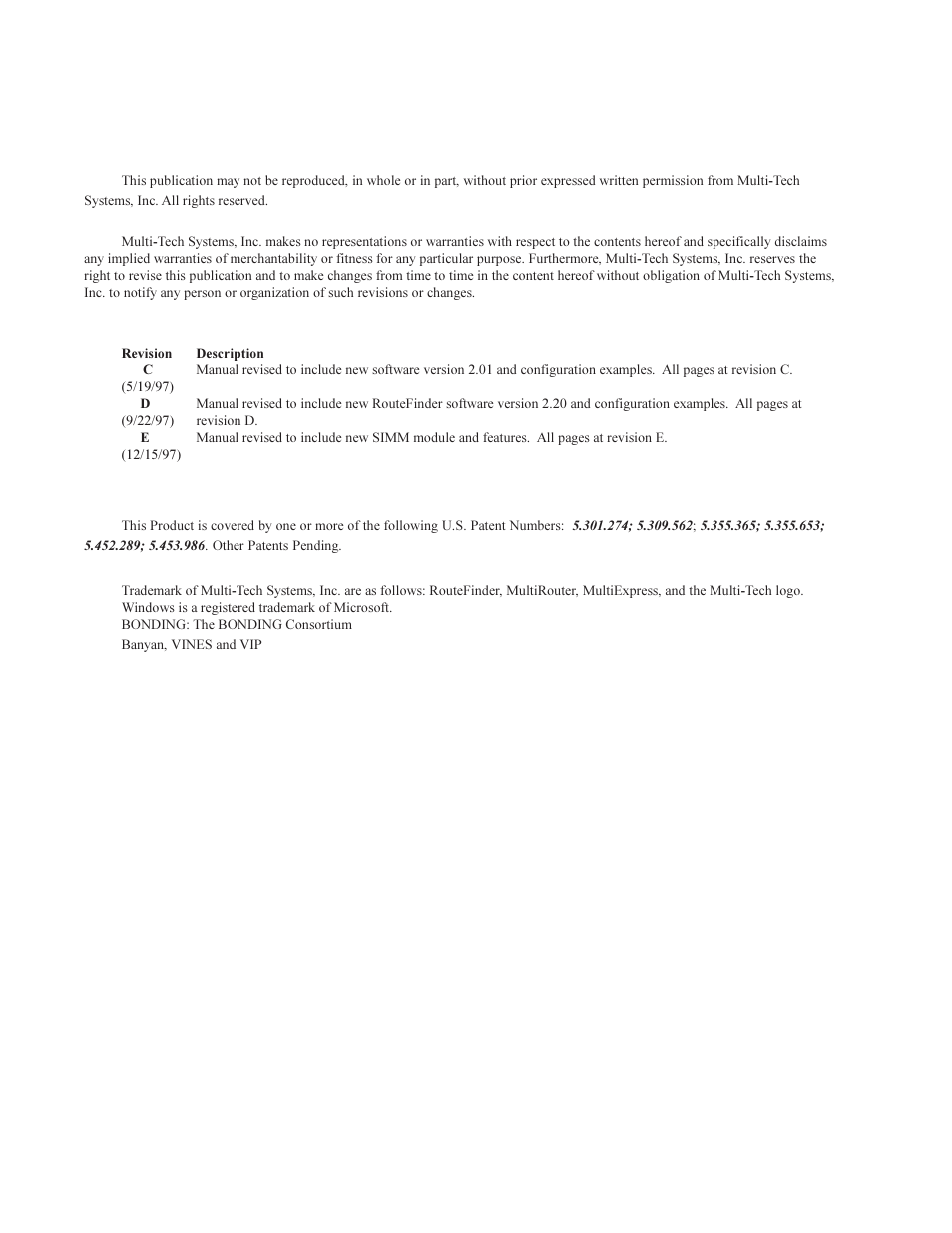 Multi-Tech Systems MTASR1-100 User Manual | Page 2 / 207