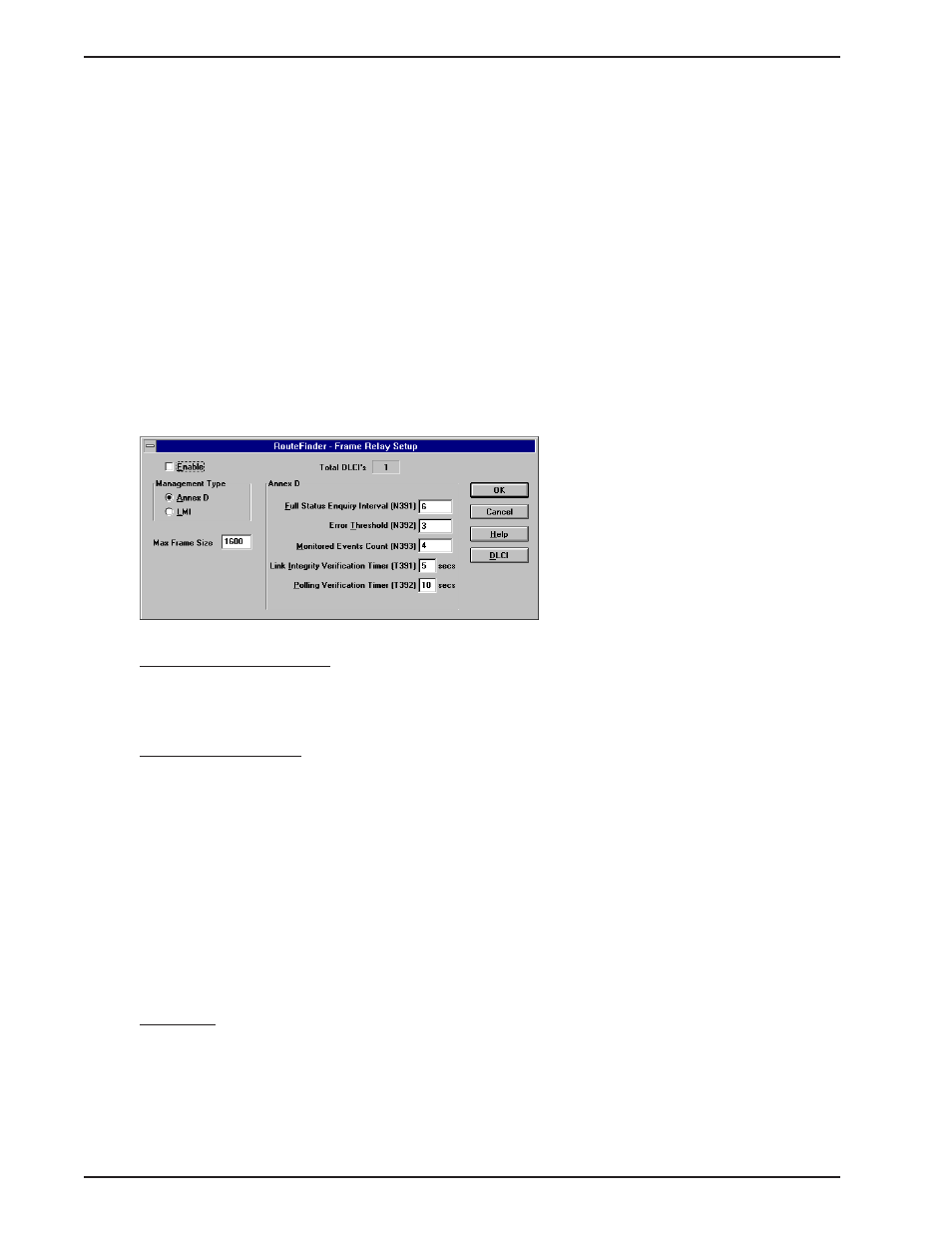 11 frame relay setup, Annex d, Frame relay setup | Management type, Maximum frame size | Multi-Tech Systems MTASR1-100 User Manual | Page 66 / 207