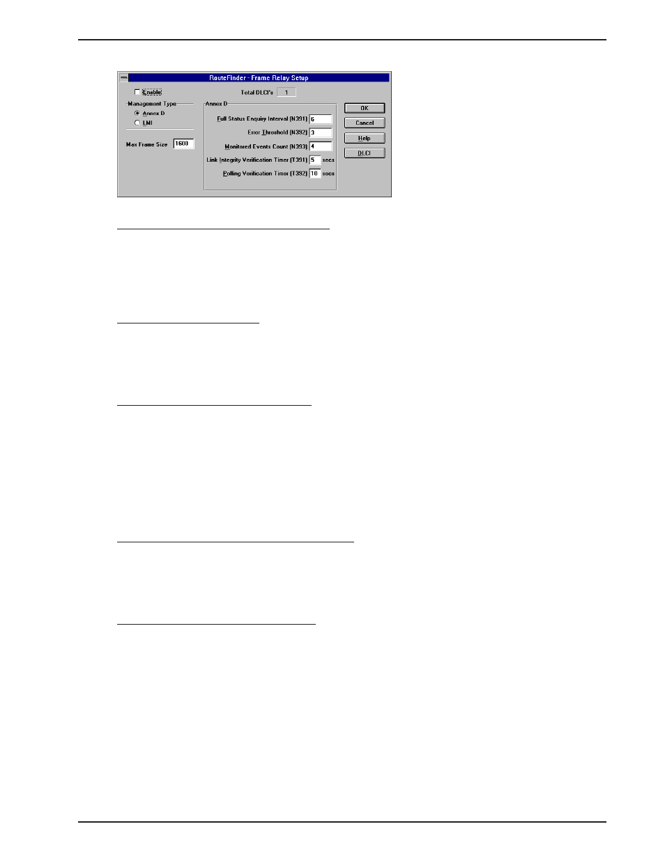 Error threshold (n392), Full status enquiry interval (n391), Link integrity verification timer (t391) | Monitored events count (n393), Polling verification timer (t392) | Multi-Tech Systems MTASR1-100 User Manual | Page 67 / 207