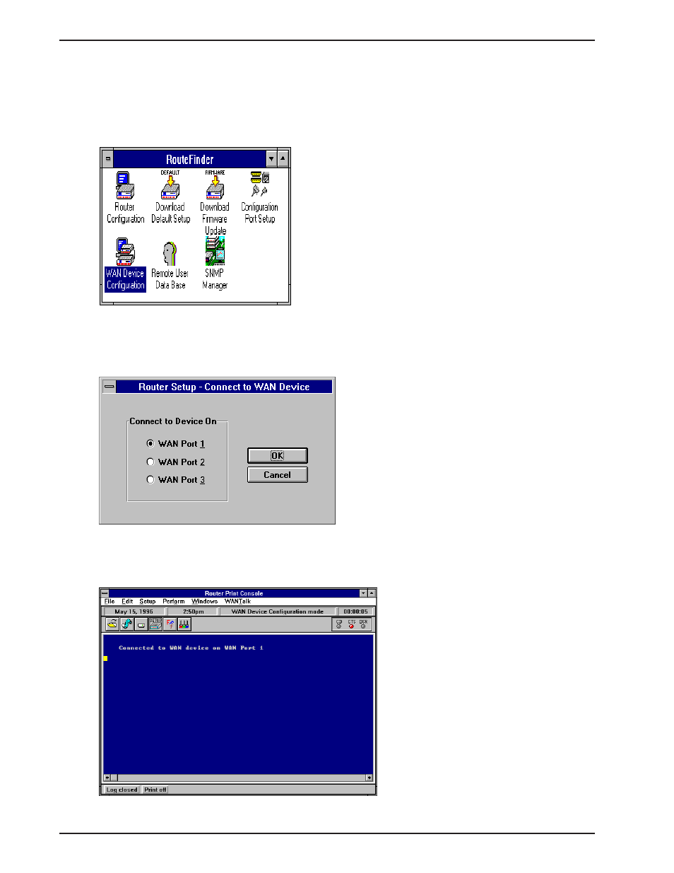 6 wan device configuration, Wan device configuration | Multi-Tech Systems MTASR1-100 User Manual | Page 88 / 207