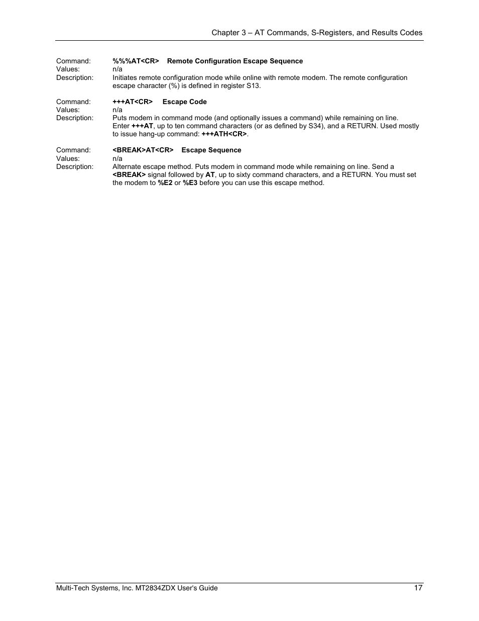 Multi-Tech Systems MULTIMODEM MT2834ZDX User Manual | Page 17 / 33