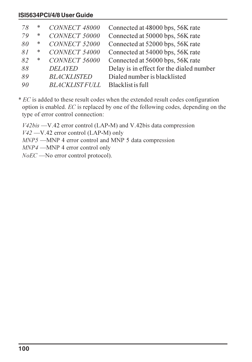 Multi-Tech Systems ISI5634PCI/4/8 User Manual | Page 100 / 122