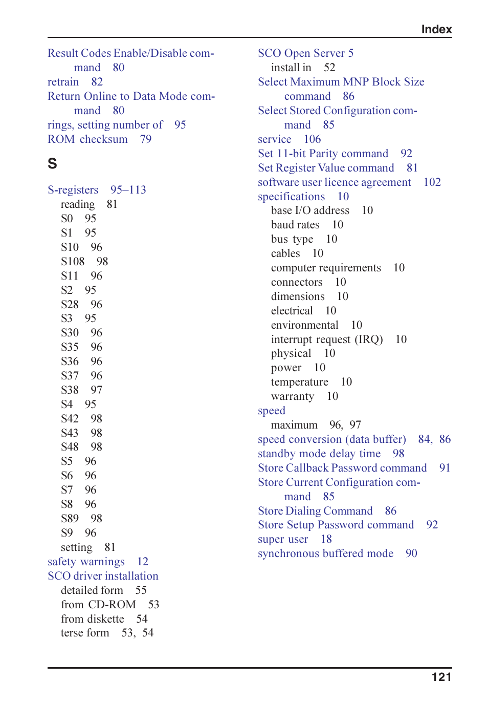 Multi-Tech Systems ISI5634PCI/4/8 User Manual | Page 121 / 122