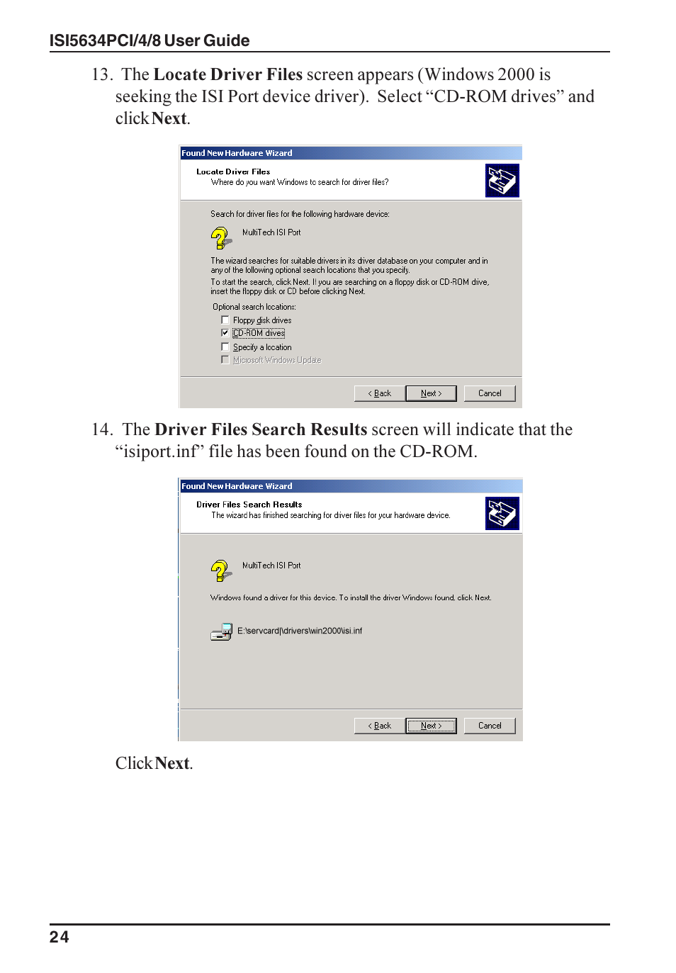 Multi-Tech Systems ISI5634PCI/4/8 User Manual | Page 24 / 122