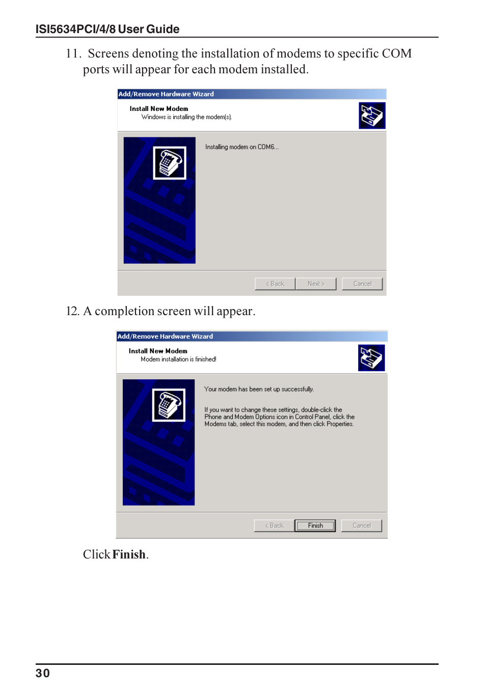 Multi-Tech Systems ISI5634PCI/4/8 User Manual | Page 30 / 122