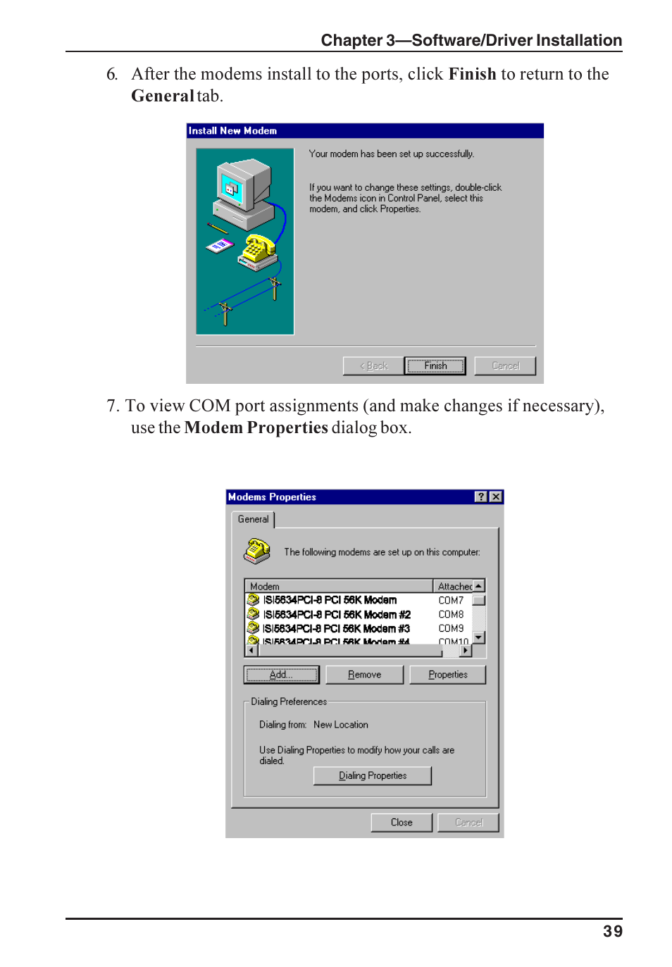 Multi-Tech Systems ISI5634PCI/4/8 User Manual | Page 39 / 122