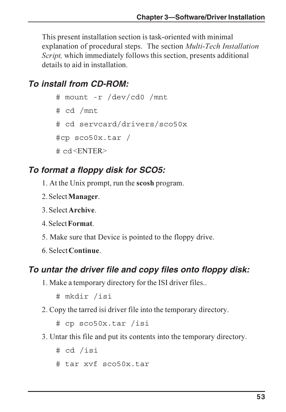 Multi-Tech Systems ISI5634PCI/4/8 User Manual | Page 53 / 122