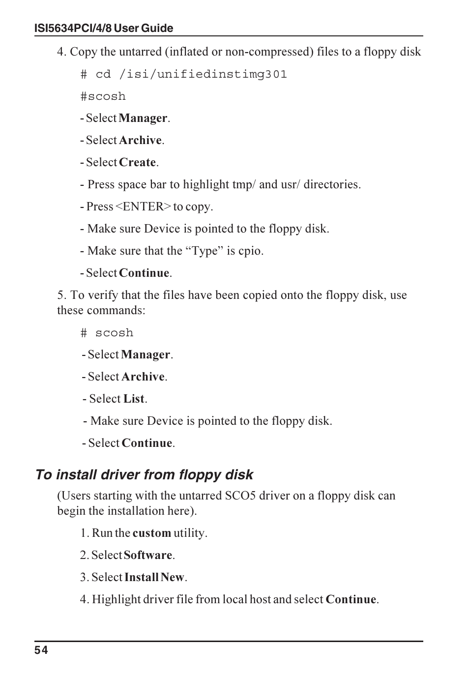 Multi-Tech Systems ISI5634PCI/4/8 User Manual | Page 54 / 122