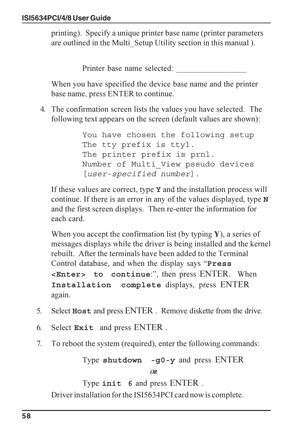 Multi-Tech Systems ISI5634PCI/4/8 User Manual | Page 58 / 122