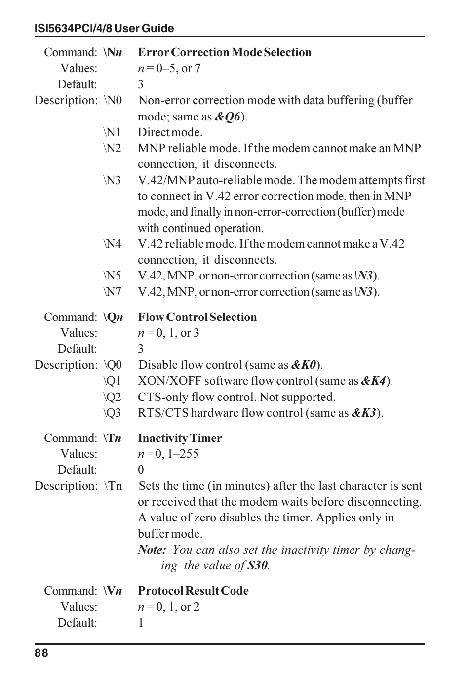 Multi-Tech Systems ISI5634PCI/4/8 User Manual | Page 88 / 122