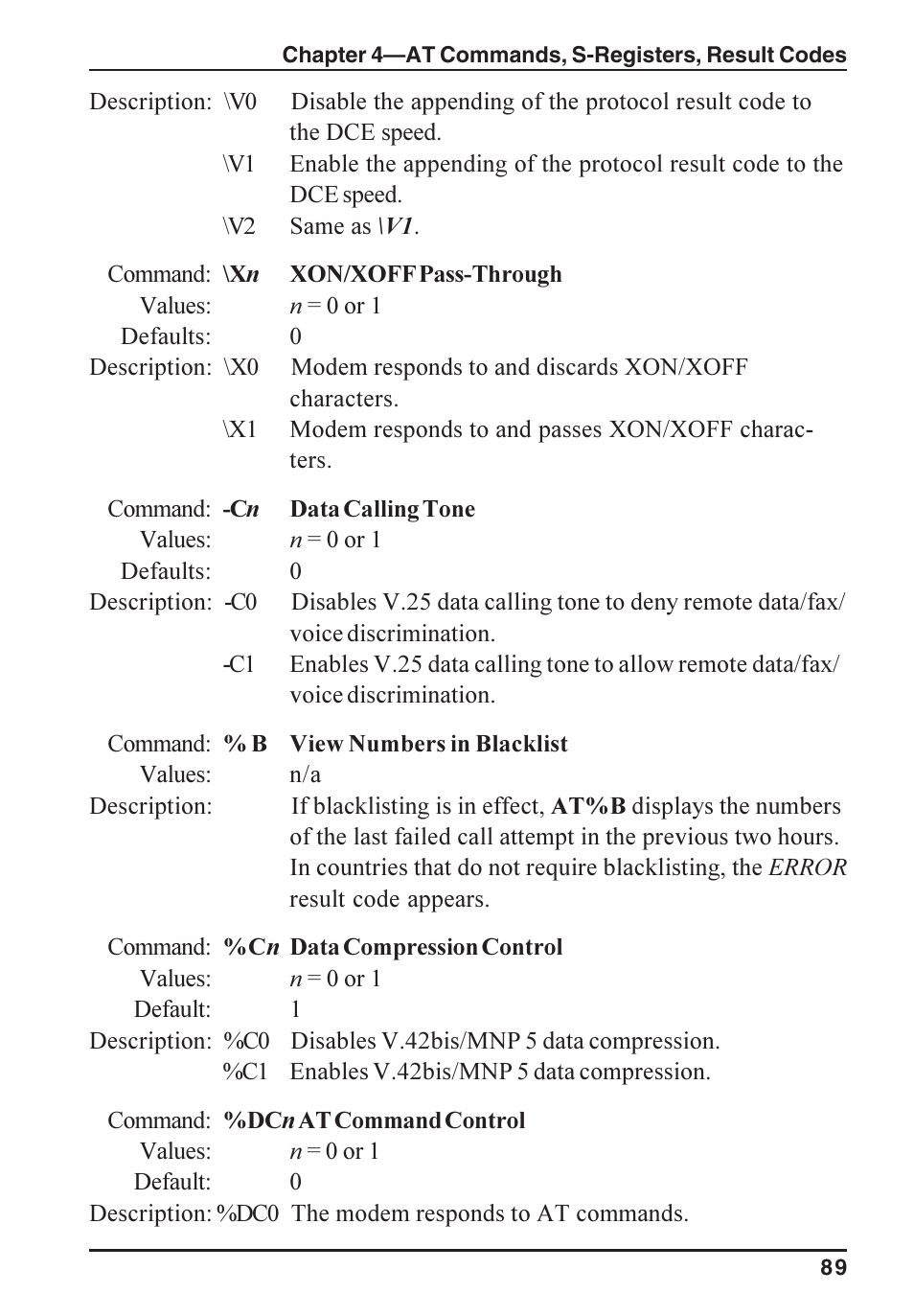 Multi-Tech Systems ISI5634PCI/4/8 User Manual | Page 89 / 122