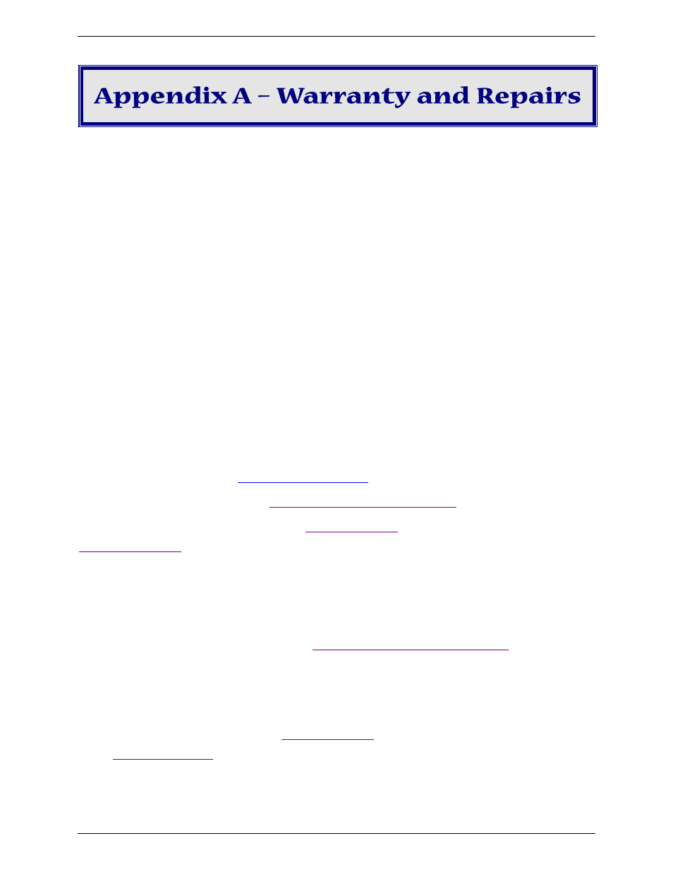 Appendix a – warranty and repairs, Multi-tech warranty statement, Repair procedures for u.s. and canadian customers | Repair procedures for international customers | Multi-Tech Systems MTCBA-G-U-F4 User Manual | Page 29 / 32