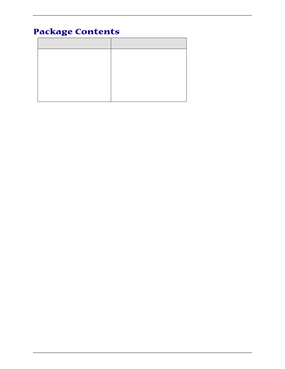 Package contents | Multi-Tech Systems MTCBA-G-U-F4 User Manual | Page 6 / 32