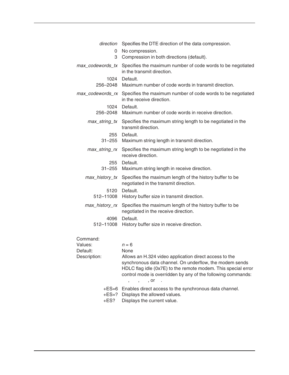 Enable synchronous buffered mode command, H.324 video, Synchronous buffered mode | Video | Multi-Tech Systems MT5634ZBA User Manual | Page 25 / 59