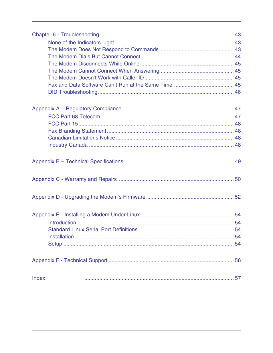 Multi-Tech Systems MT5634ZBA User Manual | Page 4 / 59