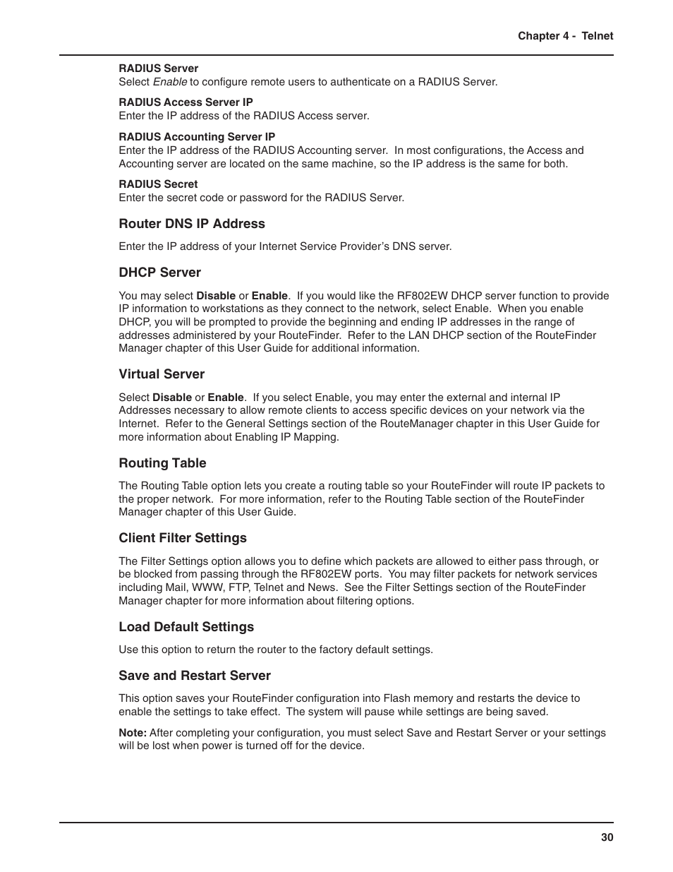 Routefinder manager | Multi-Tech Systems RF802EW User Manual | Page 30 / 118
