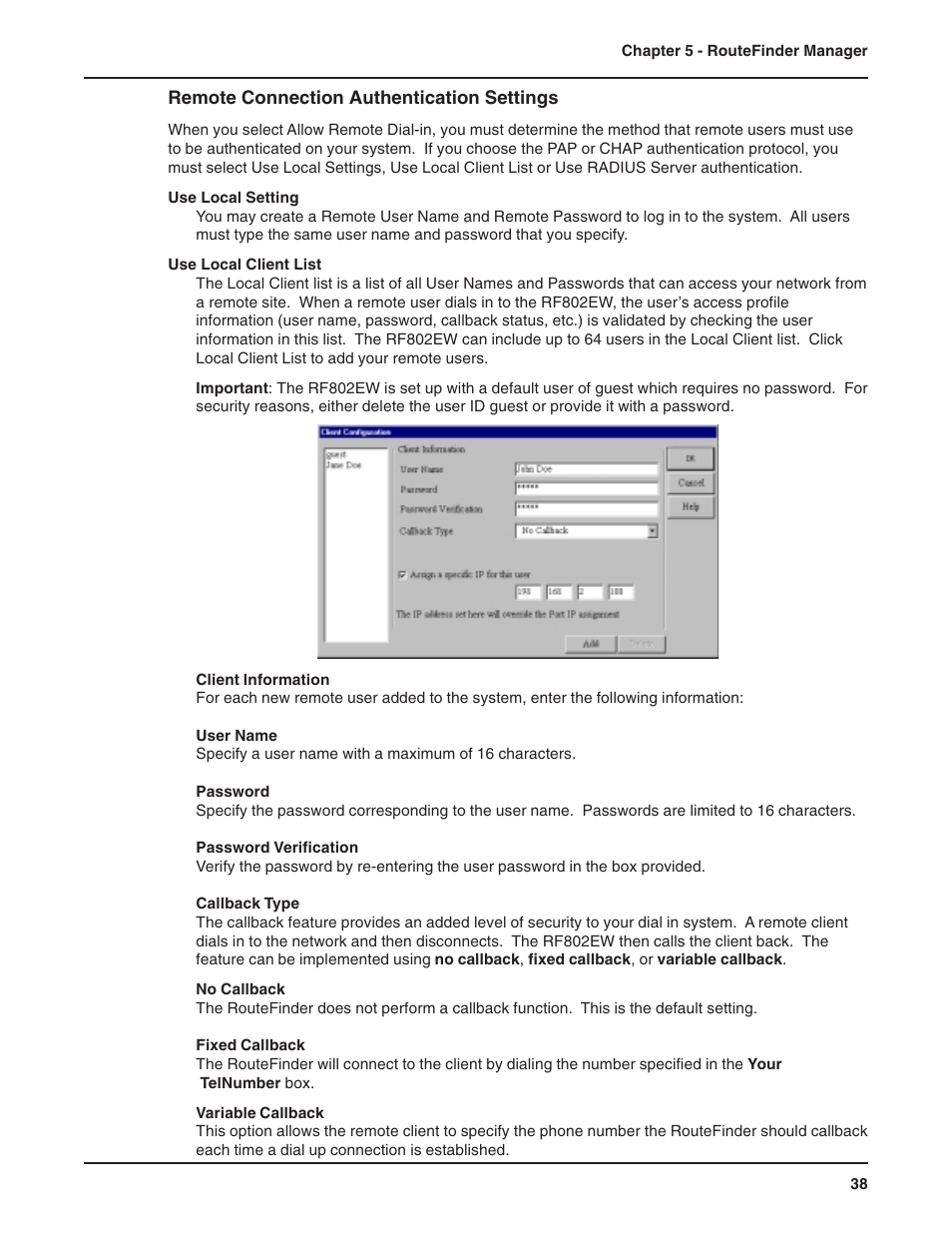 Multi-Tech Systems RF802EW User Manual | Page 38 / 118