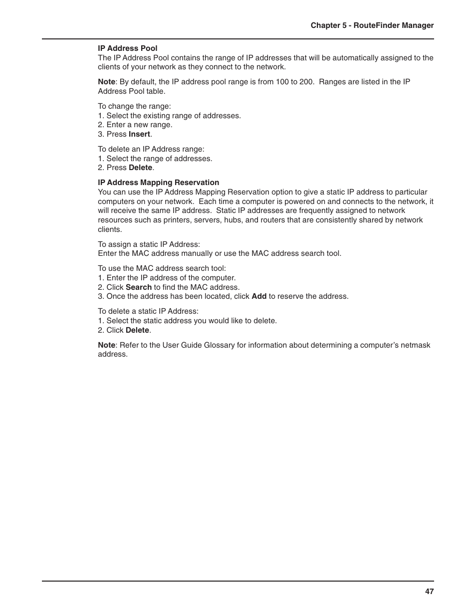 Routing settings | Multi-Tech Systems RF802EW User Manual | Page 47 / 118