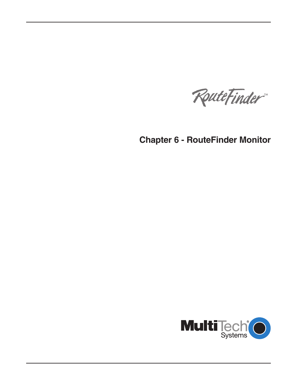Chapter 6 - routefinder monitor | Multi-Tech Systems RF802EW User Manual | Page 58 / 118
