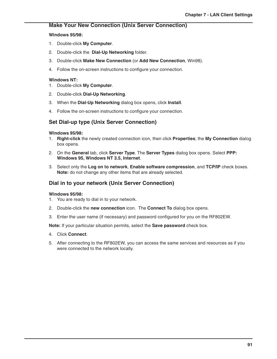 Make new connection (windows 2000 only) | Multi-Tech Systems RF802EW User Manual | Page 91 / 118