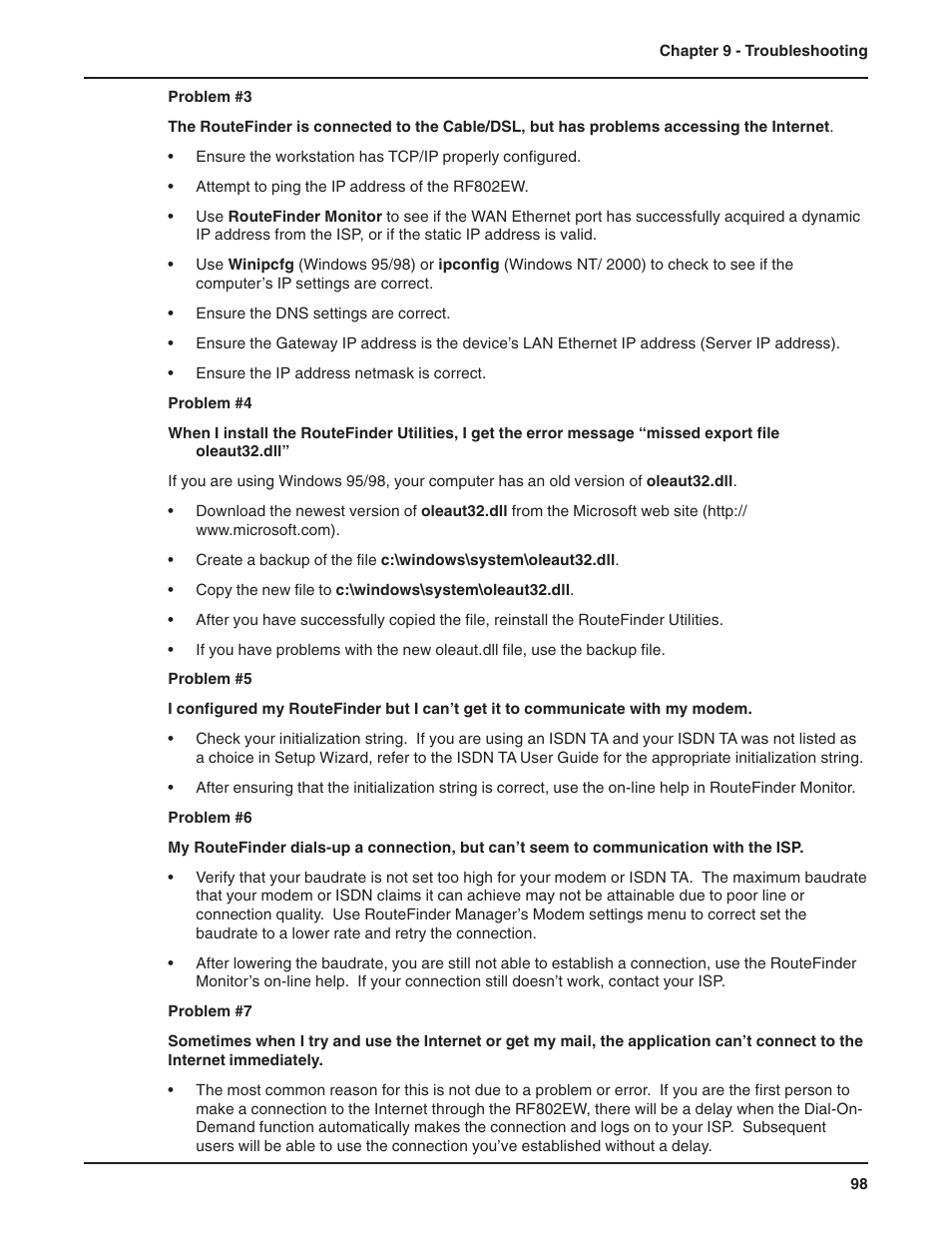 Multi-Tech Systems RF802EW User Manual | Page 98 / 118