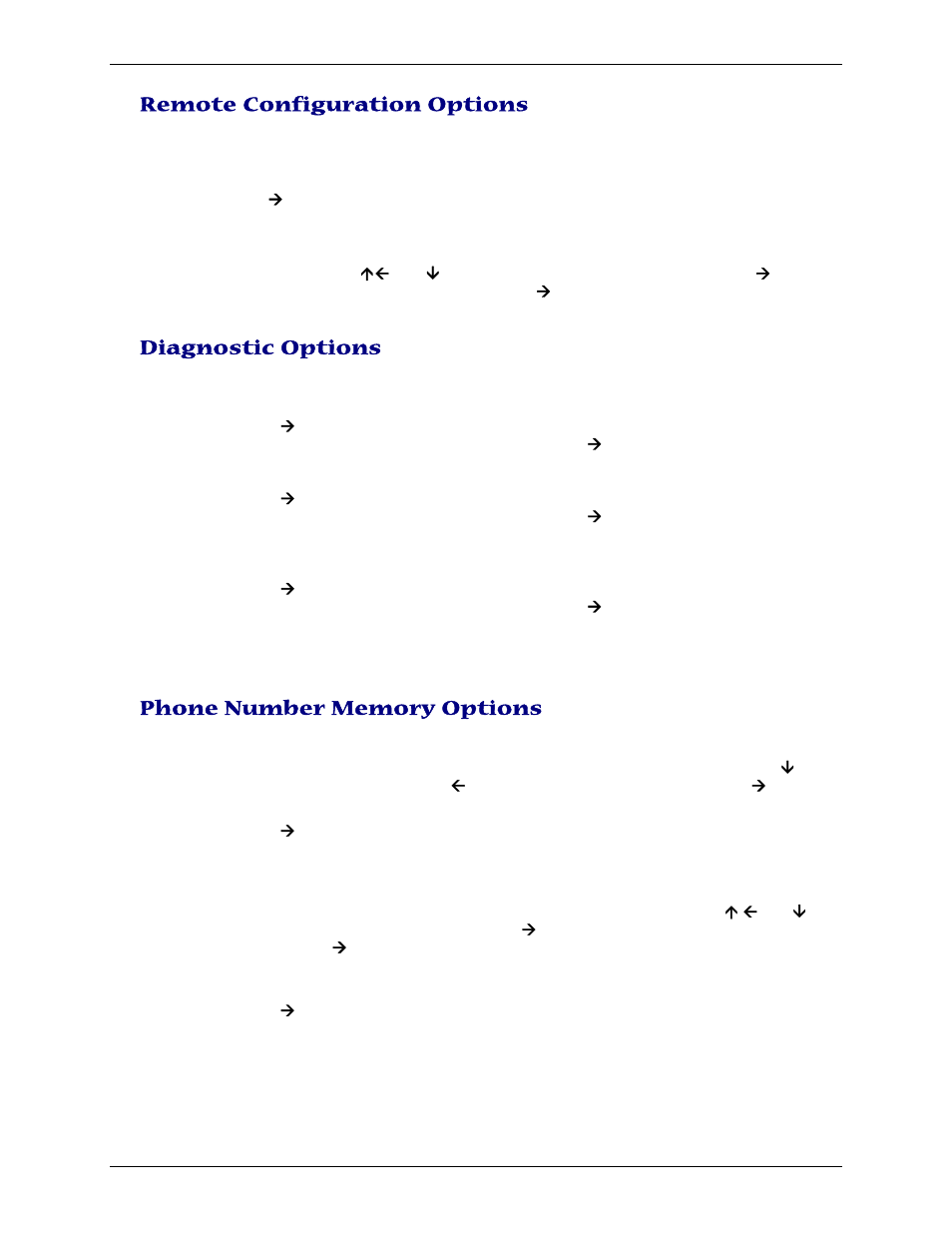 Remote configuration options, Diagnostic options | Multi-Tech Systems PN S000408C User Manual | Page 27 / 56