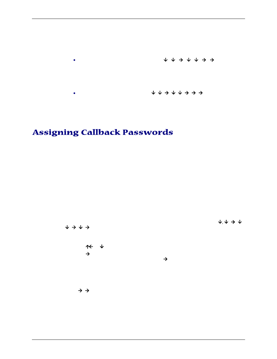 Assigning callback passwords | Multi-Tech Systems PN S000408C User Manual | Page 35 / 56
